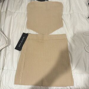 Beige Skirt Set